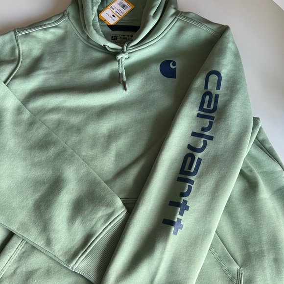 NWT Ladies 3X Carhartt Relaxed Fit Hoodie Green Workwear - Picture 4 of 5